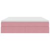 vidaXL Lit avec rangement et matelas Rose 180 x 200 cm Velours