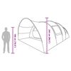 vidaXL Tente tunnel avec toit Gris et orange 710 x 460 x 245 cm