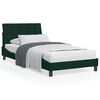 vidaXL Lit avec matelas Hanko vert fonc&eacute; 100x200 cm velours