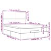 vidaXL Cadre de lit ottoman et matelas gris clair 140x190 velours