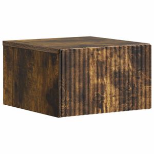 vidaXL Cabinet de chevet mural Ch&ecirc;ne fum&eacute; 33 x 34,5 x 20 cm