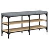 vidaXL Banc &agrave; chaussures ch&ecirc;ne sonoma 102x32x47 cm bois d'ing&eacute;nierie