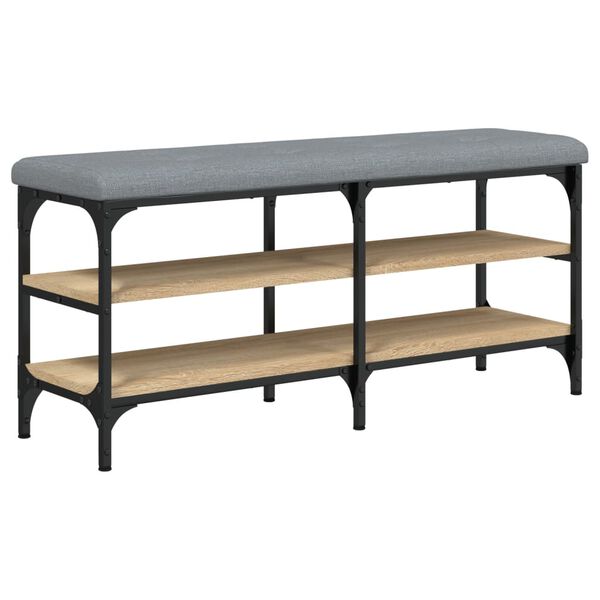vidaXL Banc &agrave; chaussures ch&ecirc;ne sonoma 102x32x47 cm bois d'ing&eacute;nierie