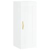 vidaXL Buffet haut Blanc brillant 34,5x34x180 cm Bois d'ing&eacute;nierie
