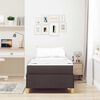 vidaXL Cadre de lit avec matelas Marron fonc&eacute; 100 x 200 cm tissu