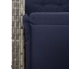 vidaXL Chaise inclinable de jardin et repose-pied gris r&eacute;sine tress&eacute;e