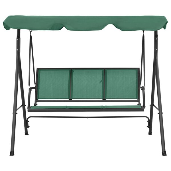 vidaXL Balancelle de jardin vert 170 cm textil&egrave;ne et acier