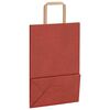 vidaXL Sacs en papier 250 pcs avec poign&eacute;es rouge 21x11x31 cm