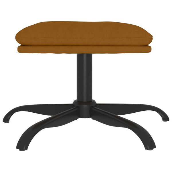 vidaXL Repose-pied Marron 60x60x36 cm Velours