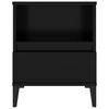 vidaXL Tables de chevet 2 pcs Noir 40x35x50 cm