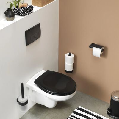 Porte papier toilette haut-de-gamme en laiton SDLTPH - Série LINEAR noire  mate