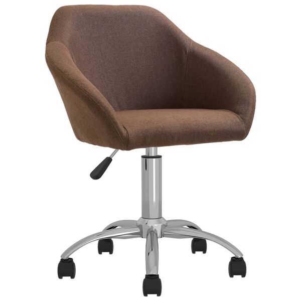 vidaXL Chaises pivotantes &agrave; manger lot de 2 marron tissu