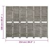 vidaXL Cloison de s&eacute;paration 6 panneaux Gris 214x166 cm Bois solide