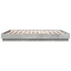 vidaXL Cadre de lit avec LED sans matelas gris b&eacute;ton 180x200 cm
