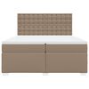vidaXL Sommier &agrave; lattes de lit avec matelas Cappuccino 200x200 cm