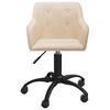 vidaXL Chaises pivotantes &agrave; manger lot de 2 Cr&egrave;me Tissu