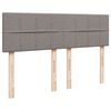vidaXL Sommier &agrave; lattes de lit avec matelas Taupe 160x200 cm Tissu