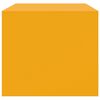 vidaXL Table basse Jaune moutarde 67x50x44 cm acier
