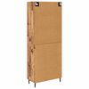 vidaXL Haut Armoire 2 pcs Bois Ancien Bois Agglom&eacute;r&eacute; et Verre
