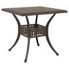 vidaXL Ensemble de tables de jardin 3 pcs Bronze Aluminium coulé