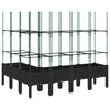 vidaXL Jardini&egrave;re avec treillis noir 160x120x142,5 cm PP