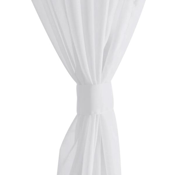 vidaXL Rideau fin Blanc 140x175 cm 2 pcs