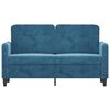 vidaXL Canap&eacute; &agrave; 2 places Bleu 120 cm Velours