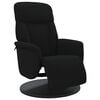 vidaXL Fauteuil inclinable avec repose-pied noir velours