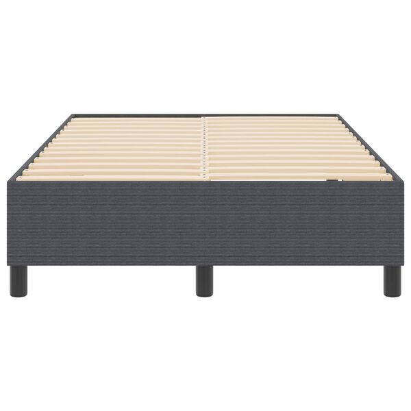 vidaXL Cadre de lit plateforme Gris fonc&eacute; 120 x 190 cm tissu