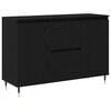 vidaXL Buffet Chêne noir 101.5 x 35 x 70 cm Bois d'ingénierie