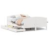 vidaXL Cadre de lit sans matelas blanc 120x200 cm bois de pin massif