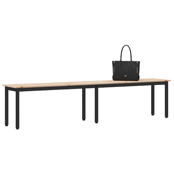 vidaXL banc Naturel 200 x 35 x 45 cm Bois de pin massif