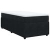 vidaXL Sommier &agrave; lattes de lit avec matelas Noir 100x200 cm Velours
