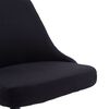 vidaXL Chaise pivotante &agrave; manger Noir Tissu