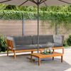 vidaXL Canap&eacute;s d'angle palette de jardin et coussins 2 pcs bois acacia
