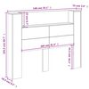 vidaXL T&ecirc;te de lit Ch&ecirc;ne brun 140 x 16,5 x 103,5 cm Bois d'ing&eacute;nierie