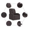 vidaXL Fauteuil inclinable &eacute;lectrique marron fonc&eacute; tissu