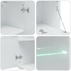 vidaXL Meubles TV 5 pcs avec lumi&egrave;re LED blanc mat bois d'ing&eacute;nierie