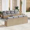 vidaXL Ensemble de Canap&eacute;s avec coussin 7 pcs Beige et gris polyrotin