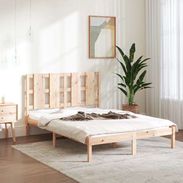 vidaXL Cadre de lit sans matelas 140x200 cm bois massif de pin