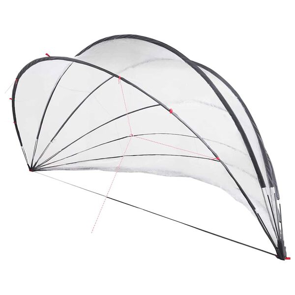 vidaXL D&ocirc;me de piscine Transparent 592 x 590 x 275 cm PVC