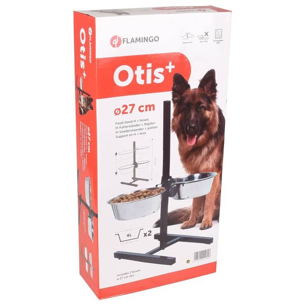 FLAMINGO Support en H avec 2 bols Otis 4 L 27 cm