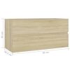 vidaXL Meubles de salle de bain ch&ecirc;ne sonoma bois d'ing&eacute;nierie