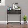 vidaXL Table console Anthracite 72x35x75 cm Acier