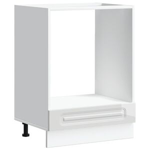 vidaXL Armoire &agrave; four Kalmar blanc brillant bois d'ing&eacute;nierie