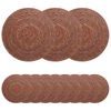 vidaXL Dessous de verre en herbe marine 12 pcs Marron &Oslash; 30 cm