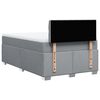 vidaXL Sommier &agrave; lattes de lit avec matelas Gris clair 120x200cm Tissu