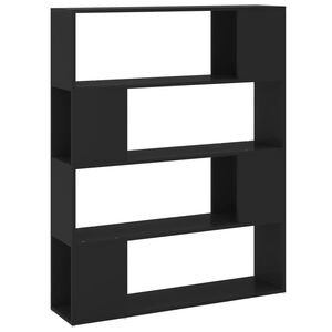 vidaXL Biblioth&egrave;que/S&eacute;parateur de pi&egrave;ce Noir 100x24x124 cm