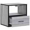 vidaXL Table de chevet murale sonoma gris 40x31x39,5 cm