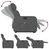 vidaXL Fauteuil inclinable de massage &eacute;lectrique Gris fonc&eacute; Tissu